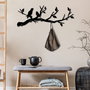 Wallity Escaped Birds Gancho metálico de pared Negro